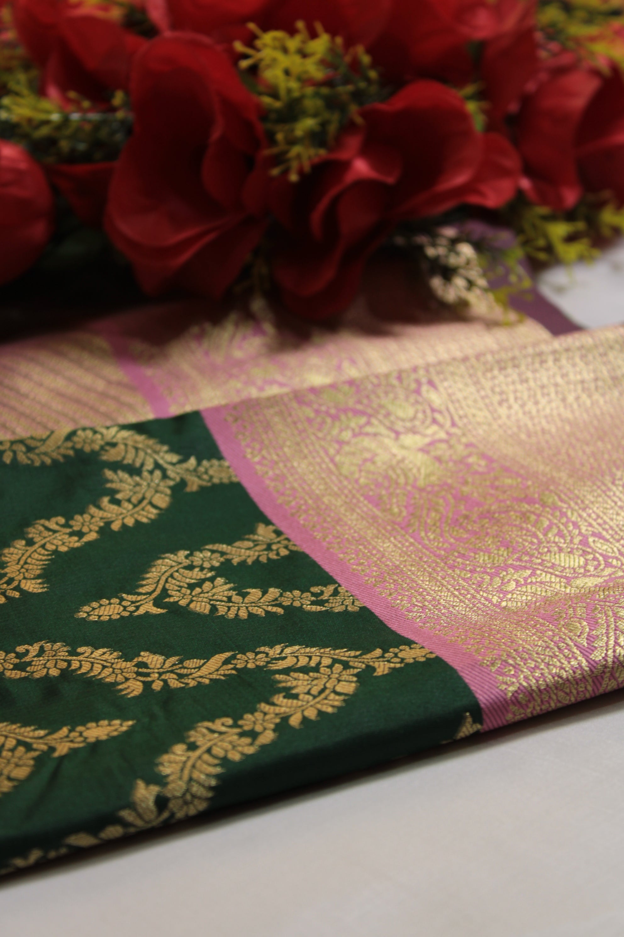 Semi silk necklace saree