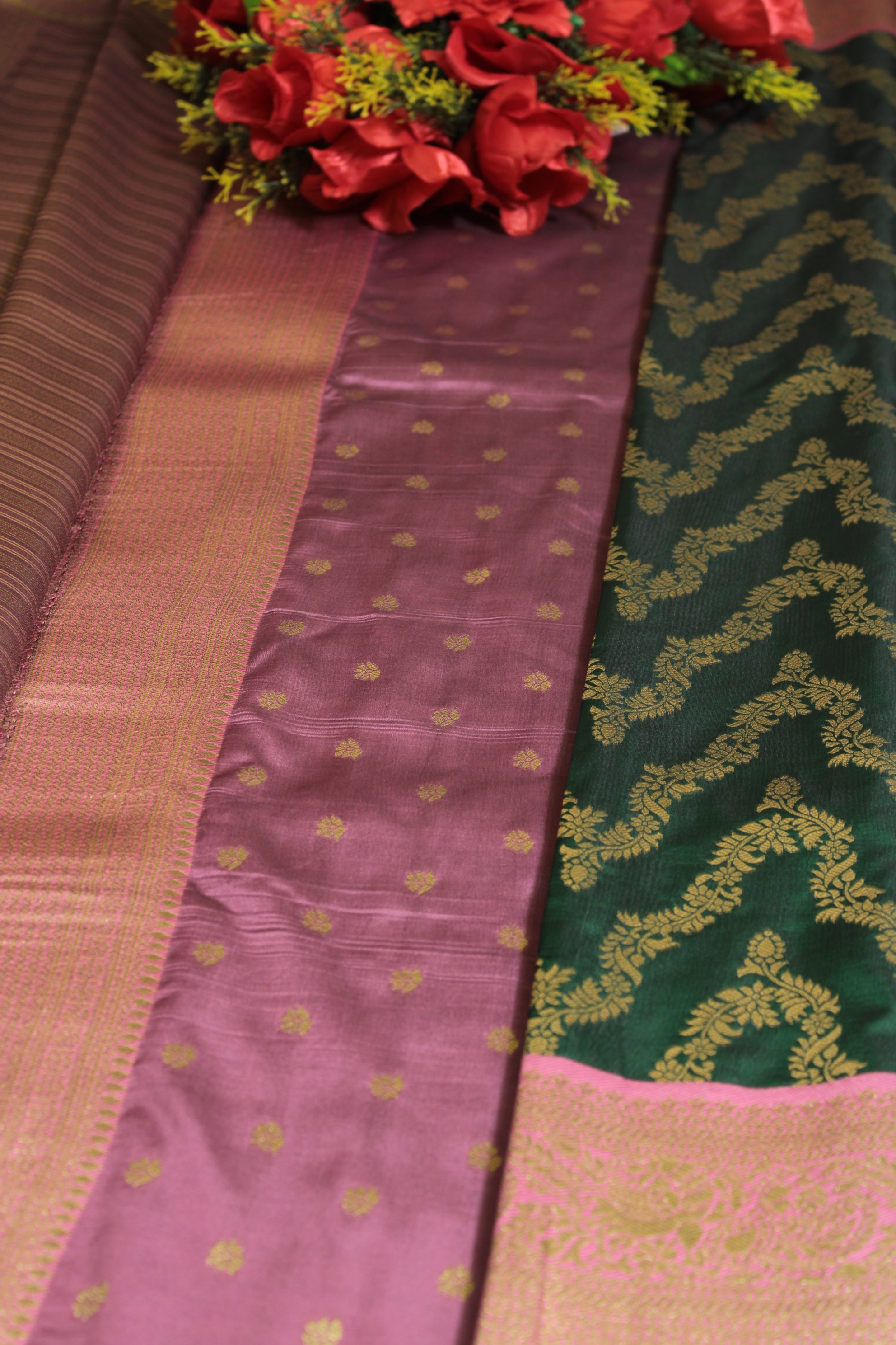 Semi silk necklace saree