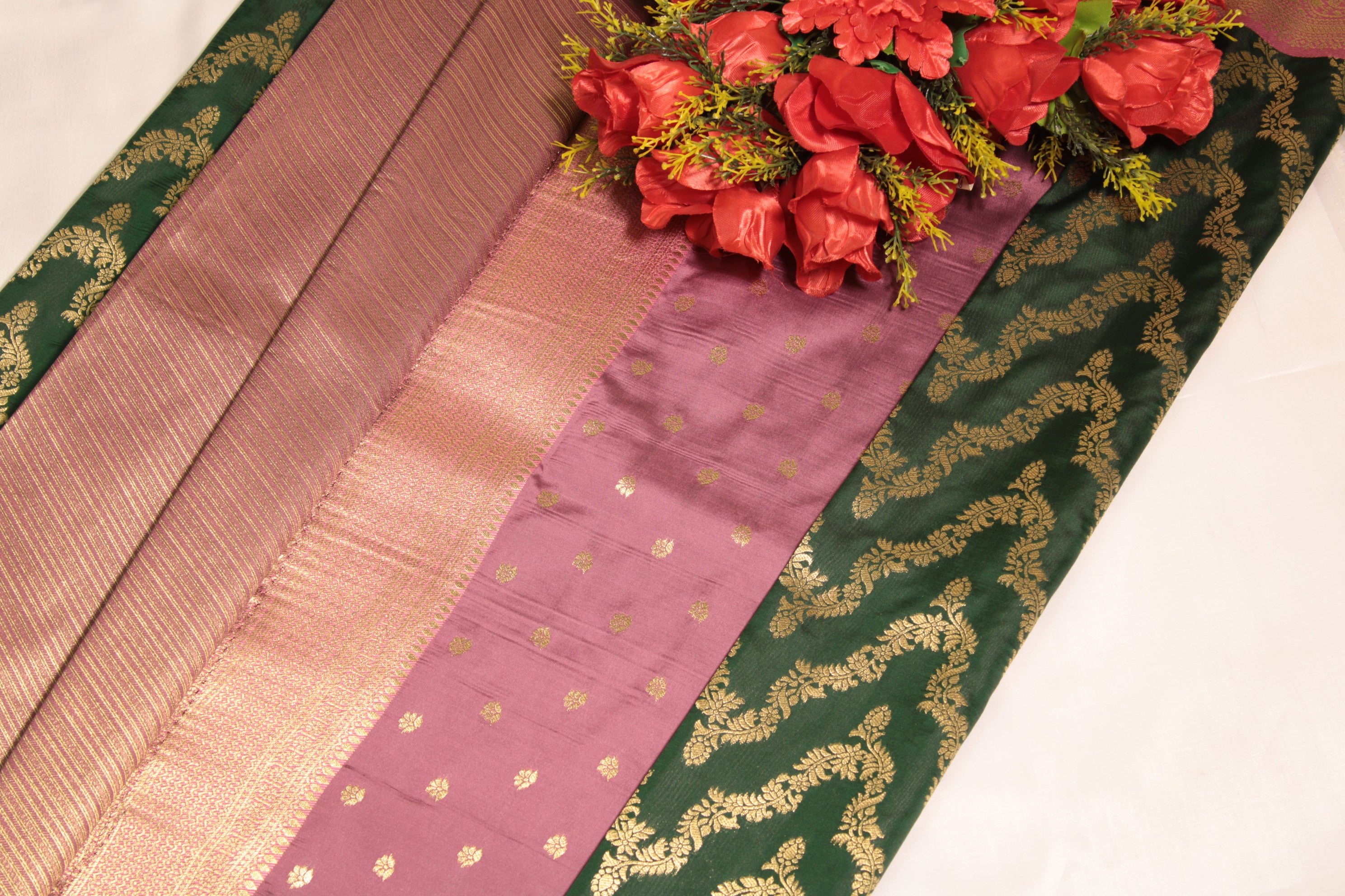 Semi silk necklace saree