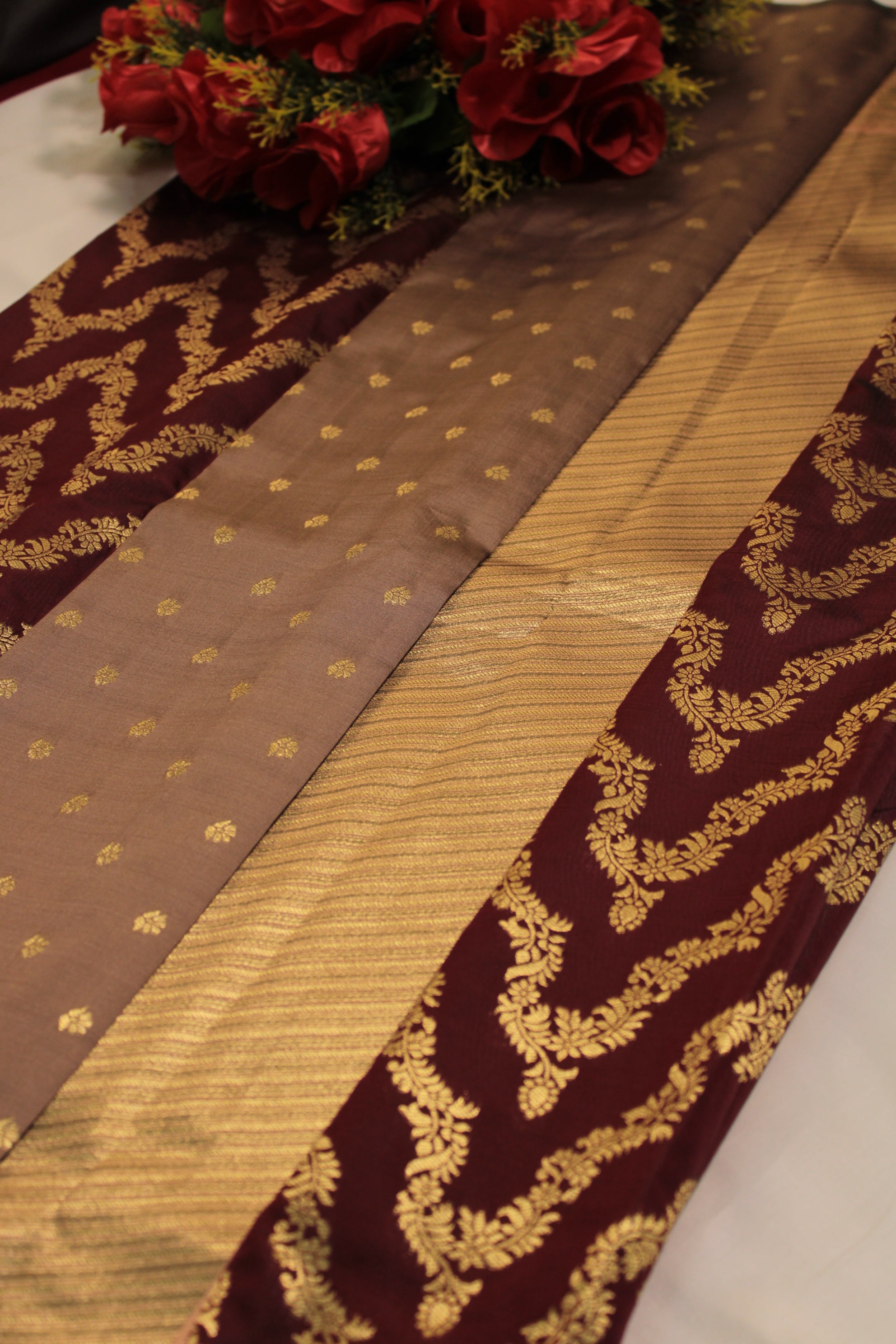 Semi silk necklace saree