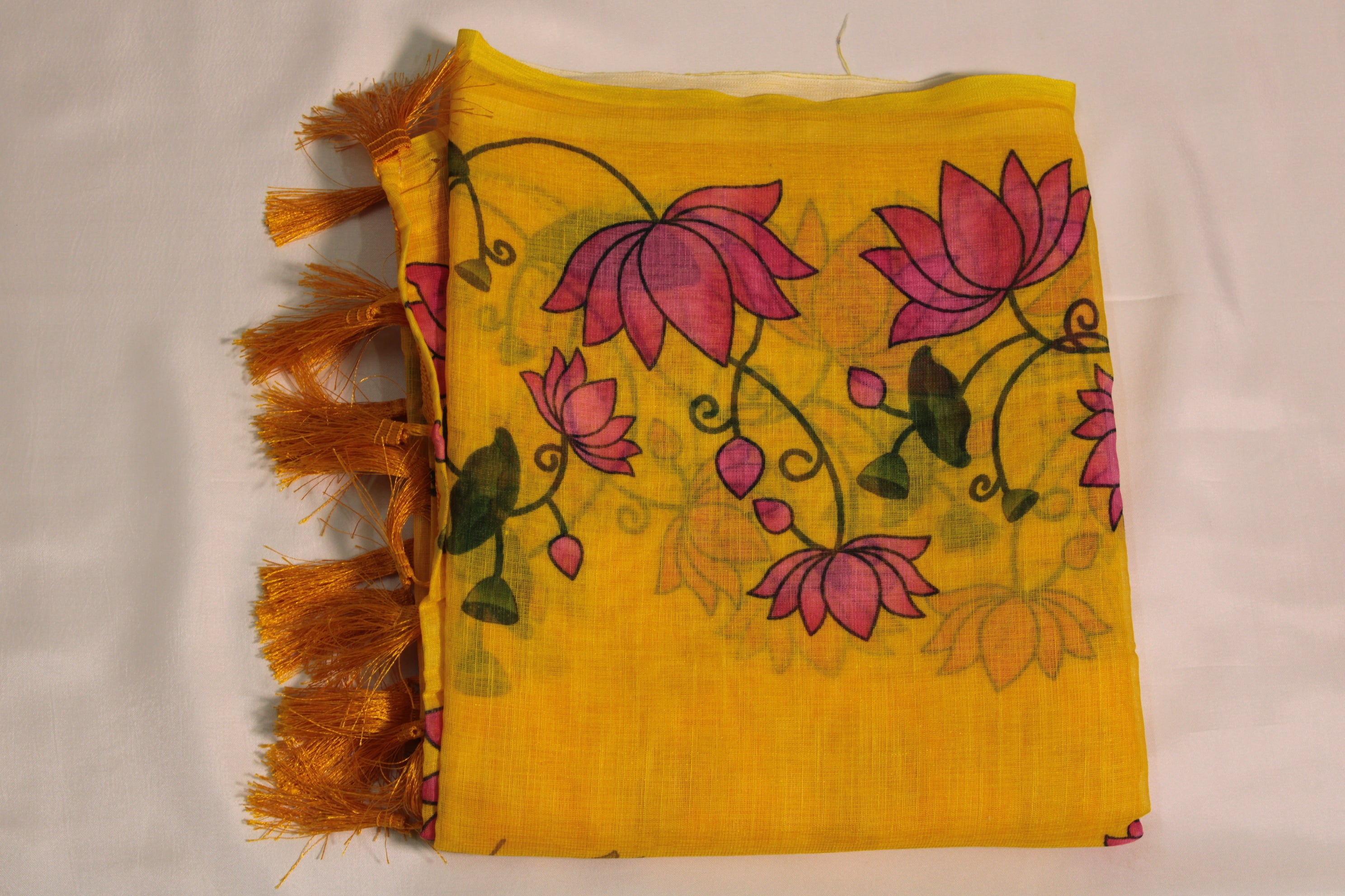 Trendy Lenin Cotton Saree