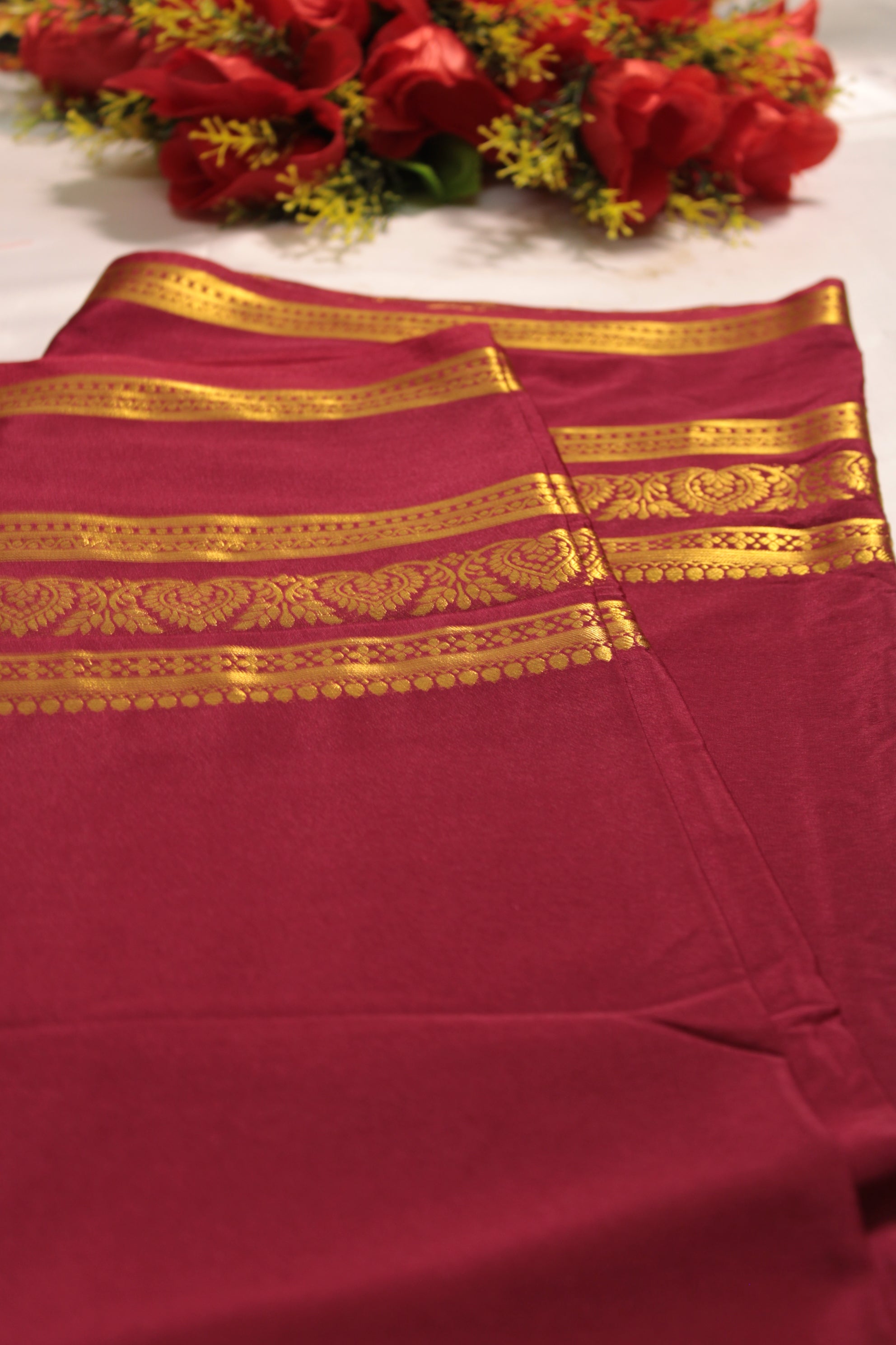 Mysore crape silk saree