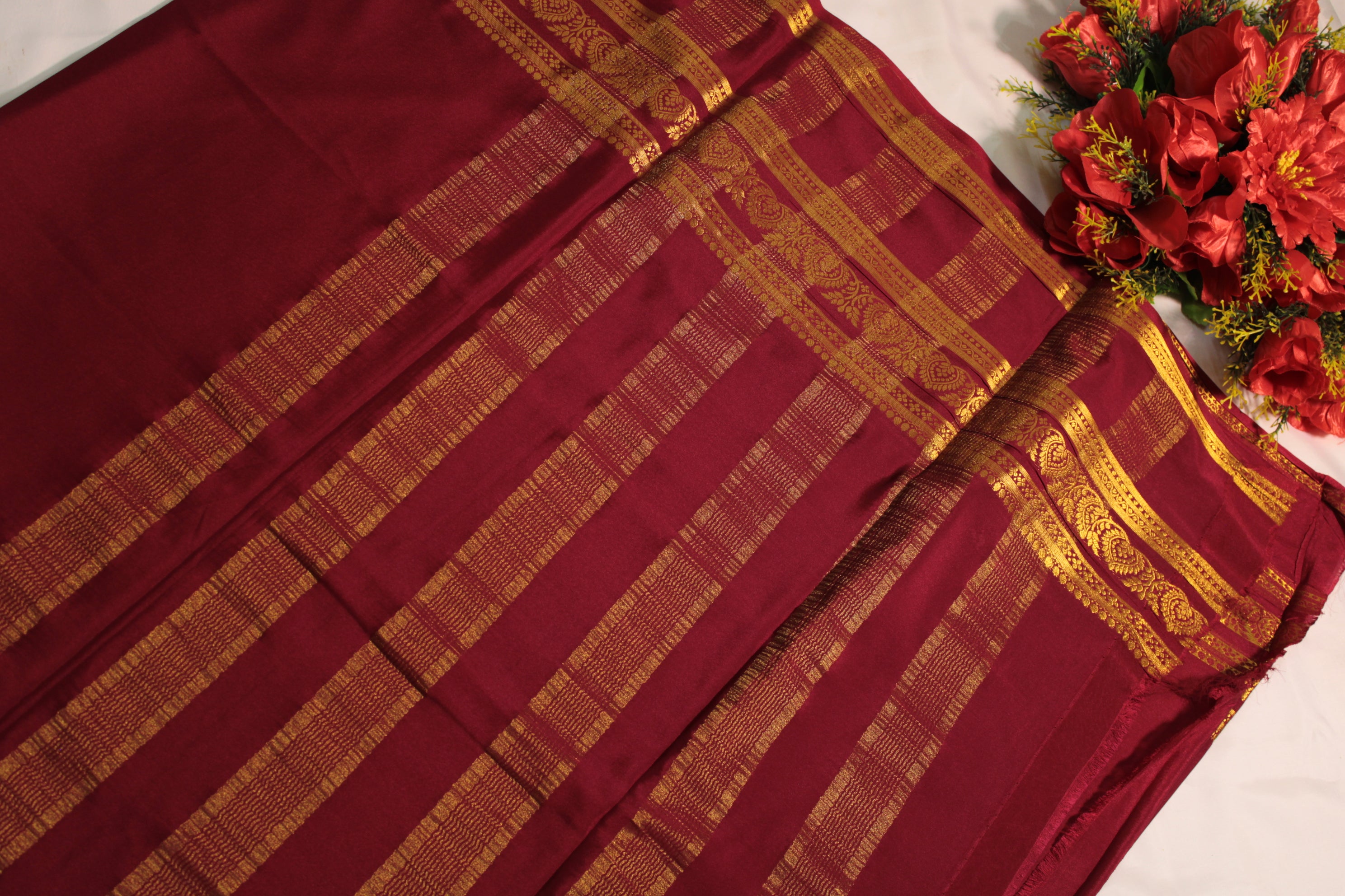 Mysore crape silk saree